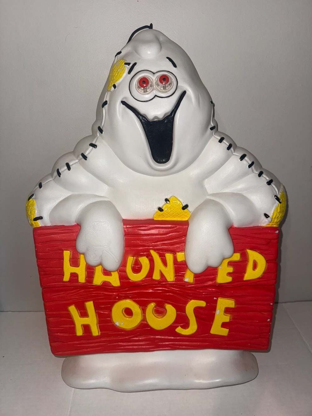 Vintage haunted house ghost AS IS Halloween sign hang up